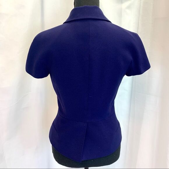 SANDRA Angelozzi purple short sleeve tailored blazer size 32 - Picture 4 of 12